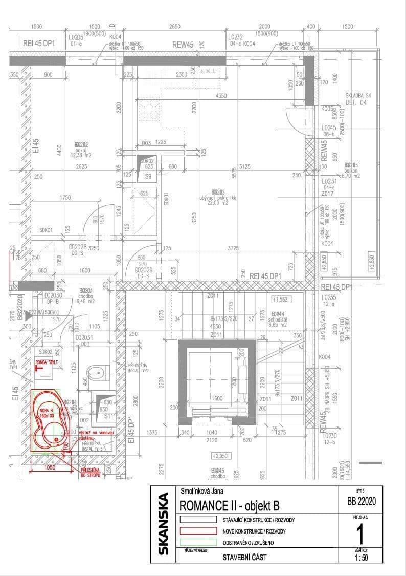 Prenájom bytu 2-izbový 46 m², Václava Trojana, Praha, Praha Prenájom bytu 2-izbový 46 m², Václava Trojana, Praha, Praha