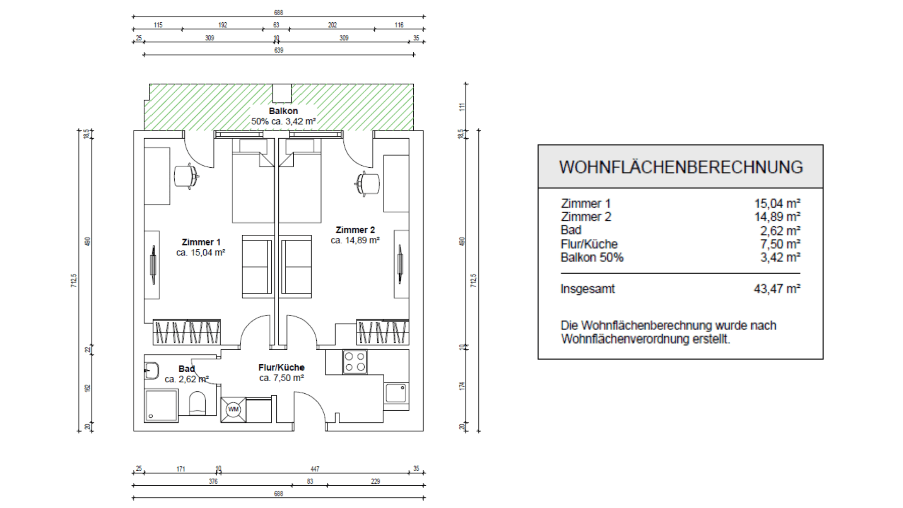 Predaj bytu 2-izbový 43 m², Lessingstr. 64, Karlsruhe, Bádensko-Wurttembersko Predaj bytu 2-izbový 43 m², Lessingstr. 64, Karlsruhe, Bádensko-Wurttembersko