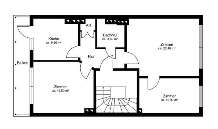 Prenájom bytu 3-izbový 71 m², Lübecker Str. 32, Bremen, Brémy Prenájom bytu 3-izbový 71 m², Lübecker Str. 32, Bremen, Brémy