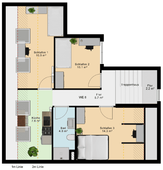 Predaj bytu 3-izbový 56 m², Nürnberg, Bavorsko Predaj bytu 3-izbový 56 m², Nürnberg, Bavorsko