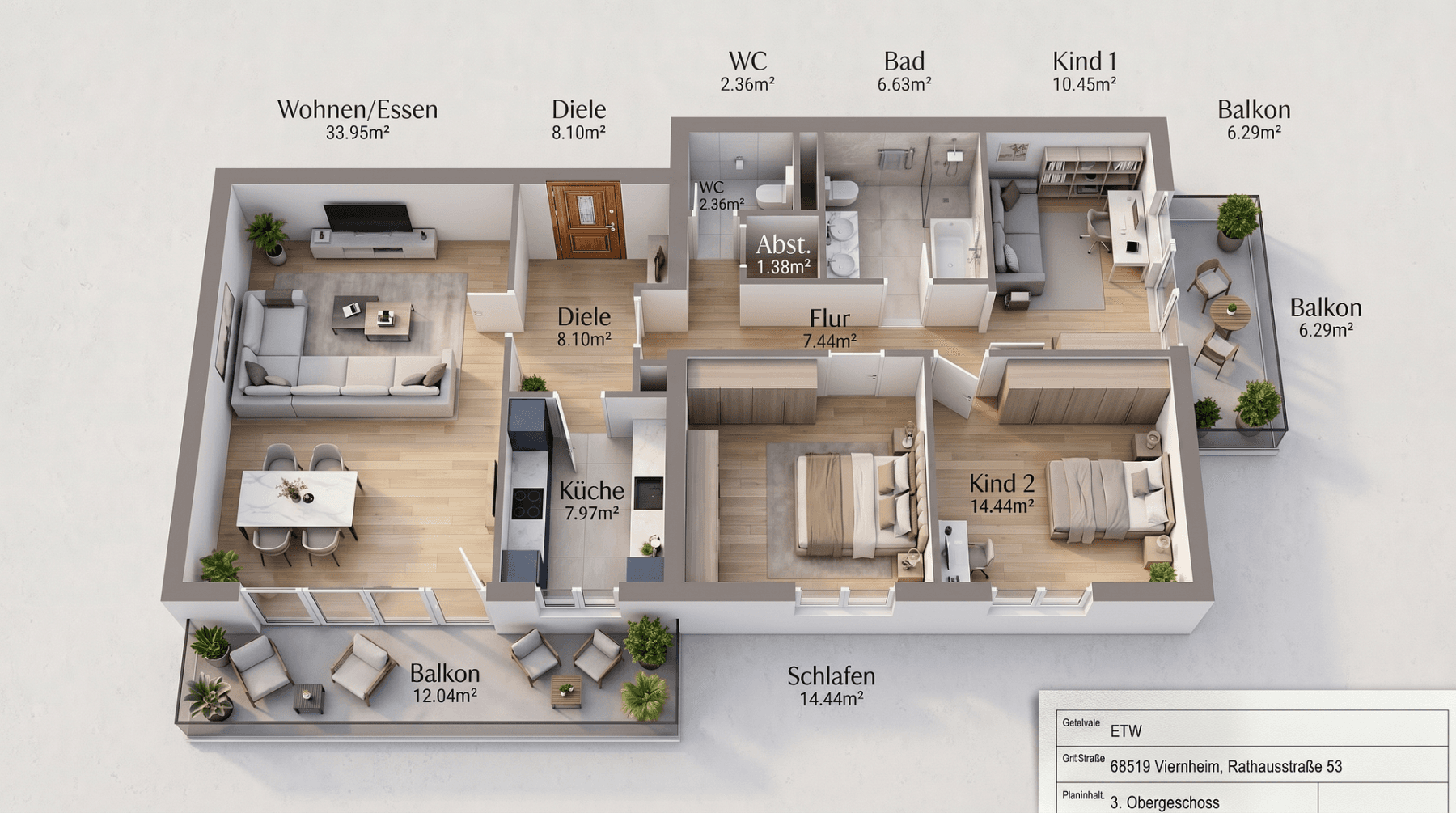 Predaj bytu 4-izbový 117 m², Viernheim, Hesensko Predaj bytu 4-izbový 117 m², Viernheim, Hesensko