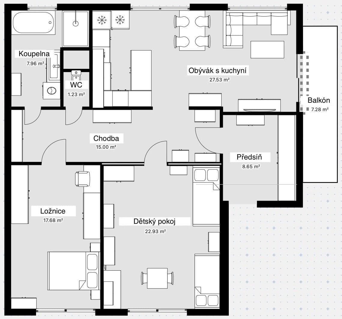 Predaj bytu 3-izbový 101 m², Adamovská, Trutnov, Královéhradecký kraj Predaj bytu 3-izbový 101 m², Adamovská, Trutnov, Královéhradecký kraj