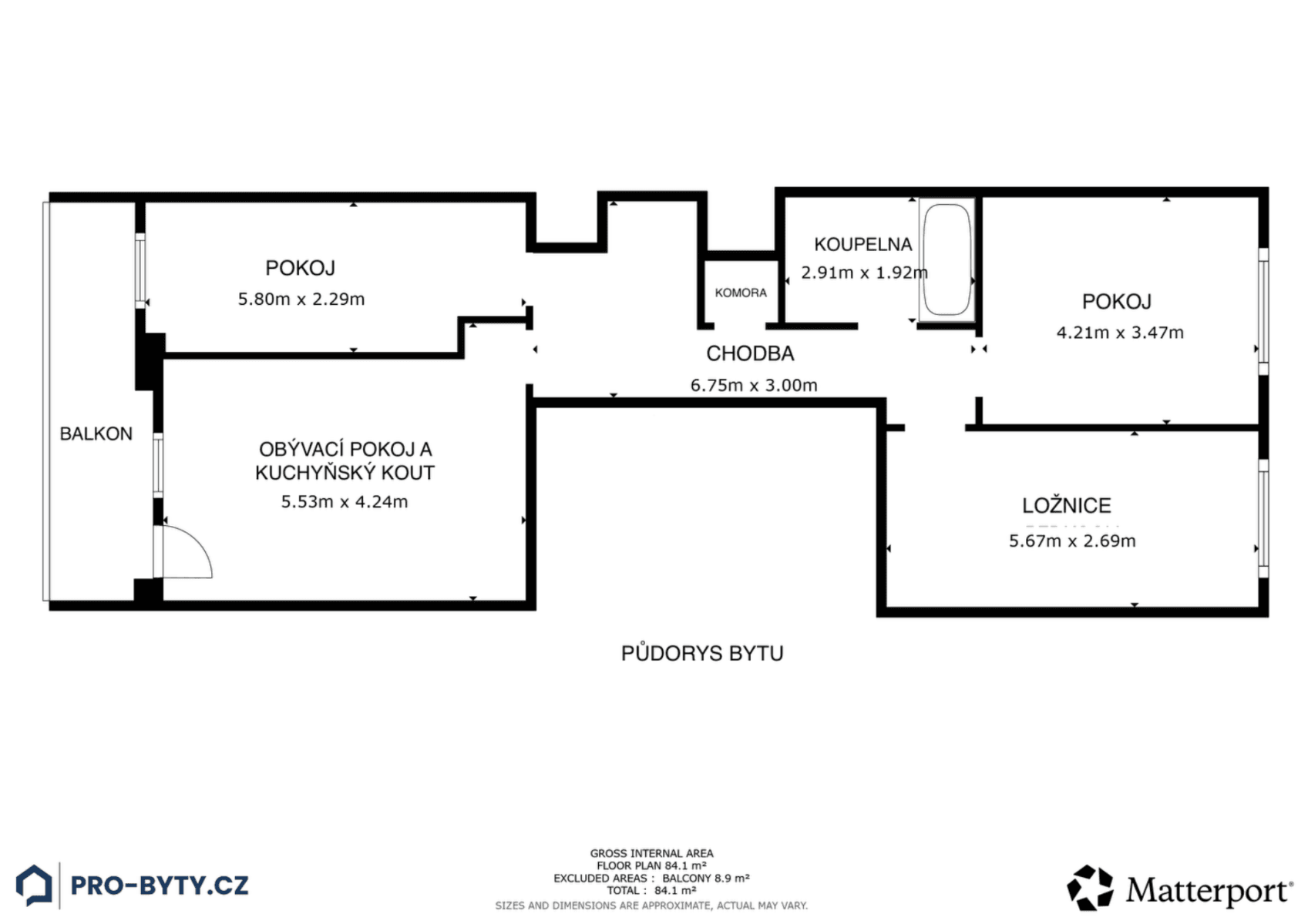 Predaj bytu 4-izbový 83 m², Přecechtělova, Praha, Praha Predaj bytu 4-izbový 83 m², Přecechtělova, Praha, Praha