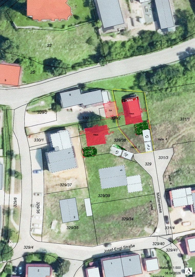 Predaj pozemku 470 m², Müllerwiese 7, Perach, Bavorsko Predaj pozemku 470 m², Müllerwiese 7, Perach, Bavorsko