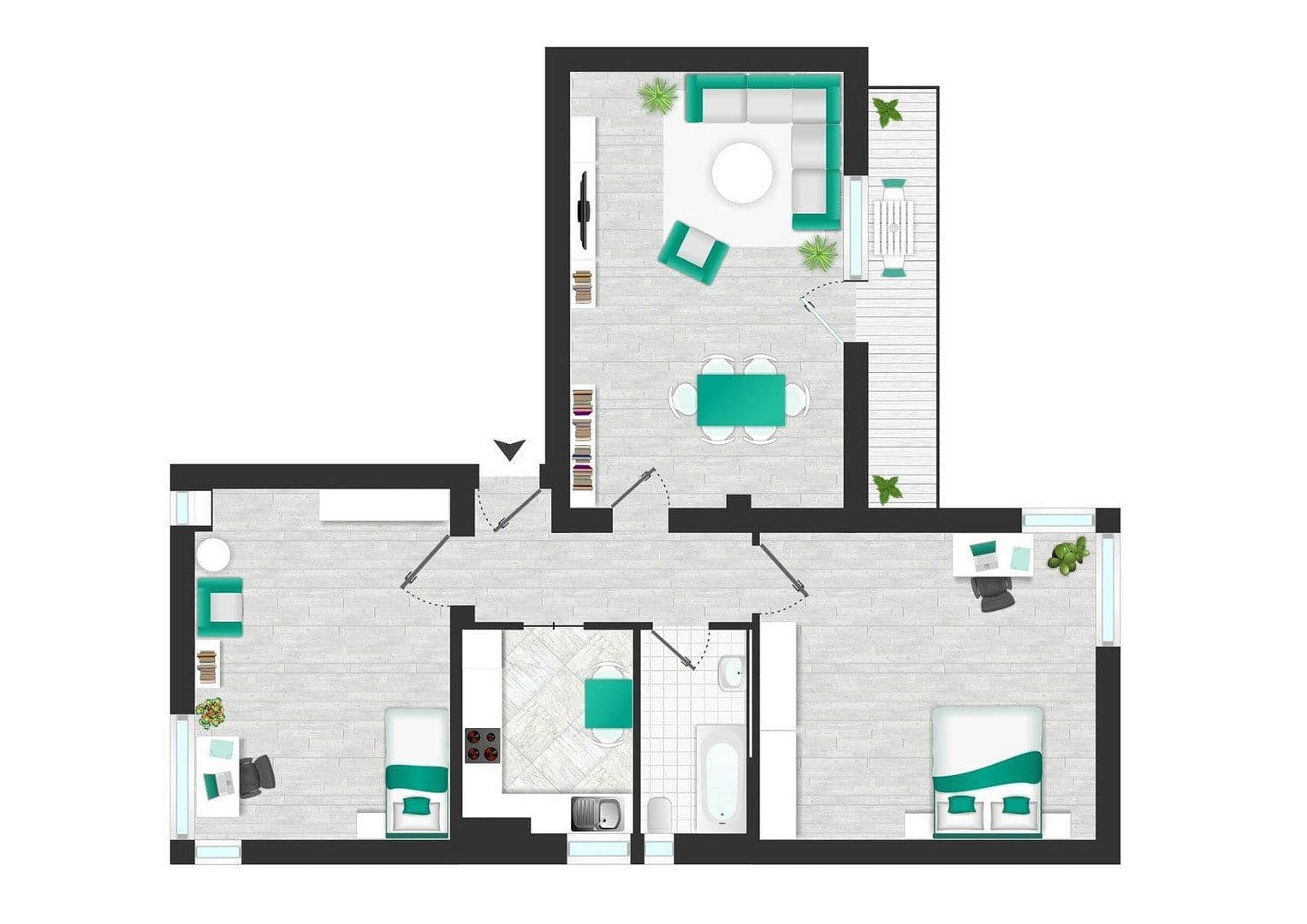 Predaj bytu 3-izbový 93 m², Orleansstrasse 1, Bremen, Brémy Predaj bytu 3-izbový 93 m², Orleansstrasse 1, Bremen, Brémy