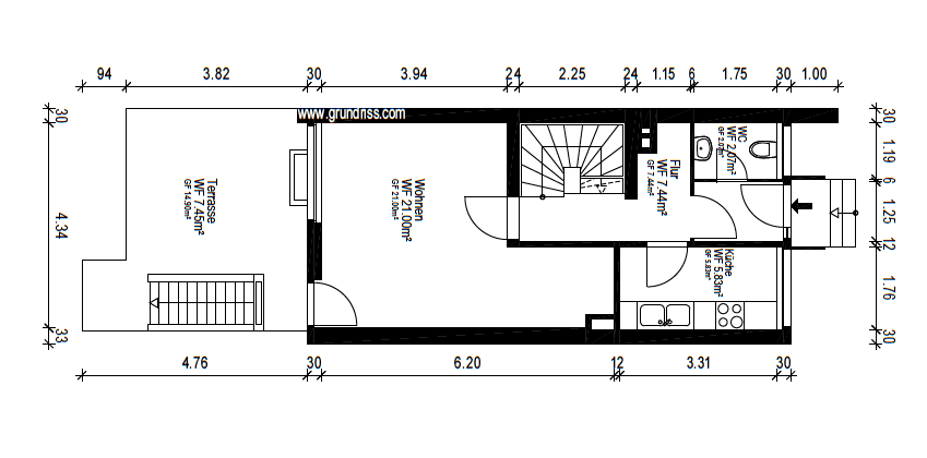 Predaj domu 104 m², pozemek 135 m², Saalfelder Strasse 13, Göttingen, Dolné Sasko Predaj domu 104 m², pozemek 135 m², Saalfelder Strasse 13, Göttingen, Dolné Sasko