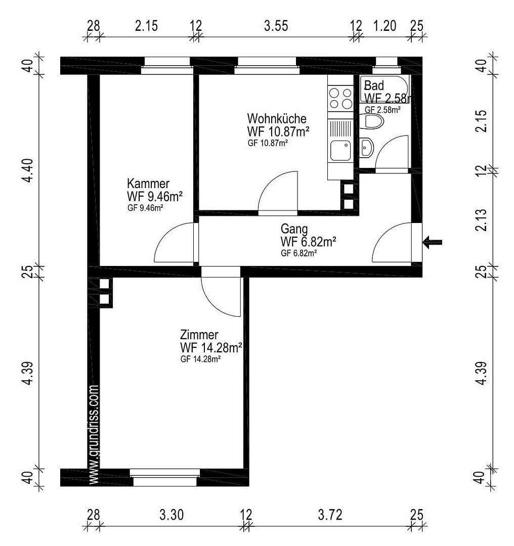 Prenájom bytu 2-izbový 44 m², Leipartstraße 14, München, Bavorsko Prenájom bytu 2-izbový 44 m², Leipartstraße 14, München, Bavorsko