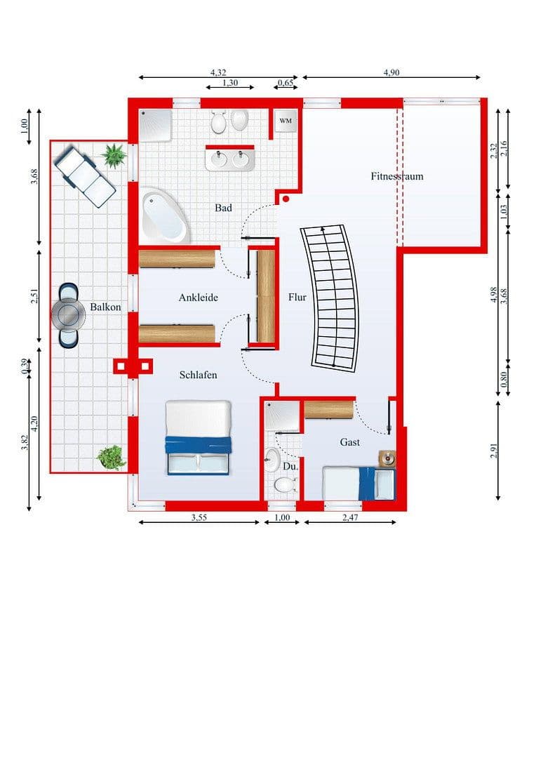 Prenájom bytu 4-izbový 174 m², Bensheim, Hesensko Prenájom bytu 4-izbový 174 m², Bensheim, Hesensko