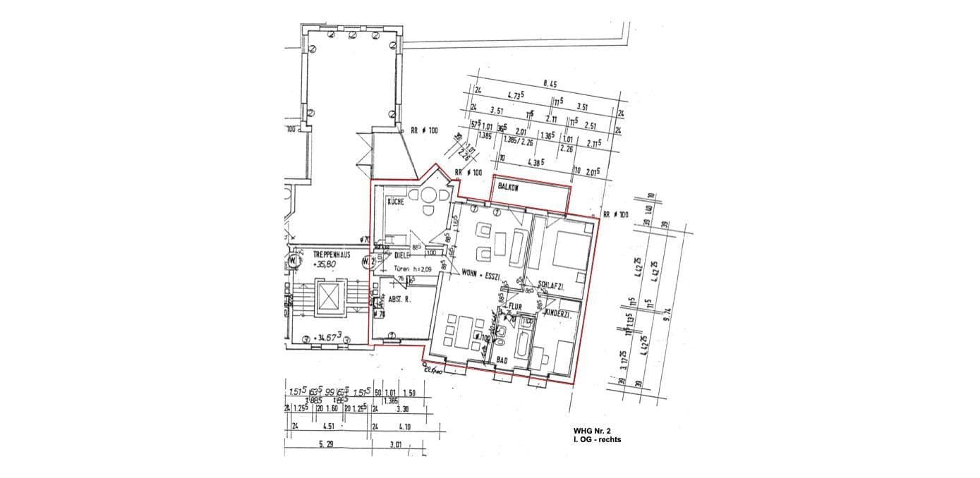 Prenájom bytu 3-izbový 105 m², Mühlenstraße 58-60, Rheine, Severné Porýnie - Westfálsko Prenájom bytu 3-izbový 105 m², Mühlenstraße 58-60, Rheine, Severné Porýnie - Westfálsko