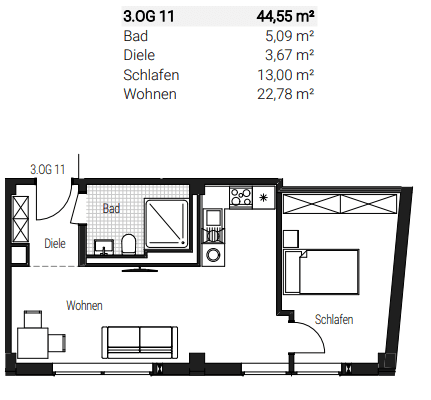 Prenájom bytu 2-izbový 45 m², Steinbühler Straße 4-6, Nürnberg, Bavorsko Prenájom bytu 2-izbový 45 m², Steinbühler Straße 4-6, Nürnberg, Bavorsko