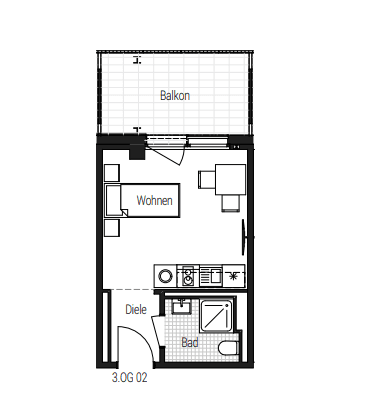 Prenájom bytu 1-izbový 25 m², Steinbühler Straße 4-6, Nürnberg, Bavorsko Prenájom bytu 1-izbový 25 m², Steinbühler Straße 4-6, Nürnberg, Bavorsko