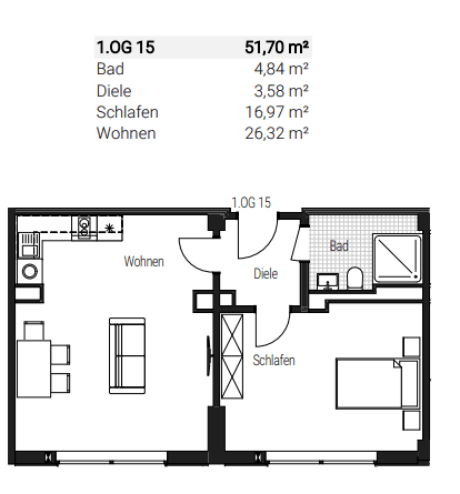 Prenájom bytu 2-izbový 52 m², Steinbühler Straße 4-6, Nürnberg, Bavorsko Prenájom bytu 2-izbový 52 m², Steinbühler Straße 4-6, Nürnberg, Bavorsko