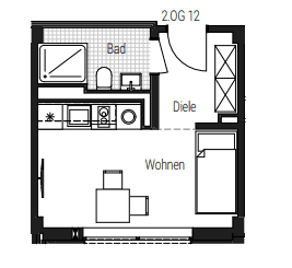 Prenájom bytu 1-izbový 22 m², Steinbühler Straße 4-6, Nürnberg, Bavorsko Prenájom bytu 1-izbový 22 m², Steinbühler Straße 4-6, Nürnberg, Bavorsko
