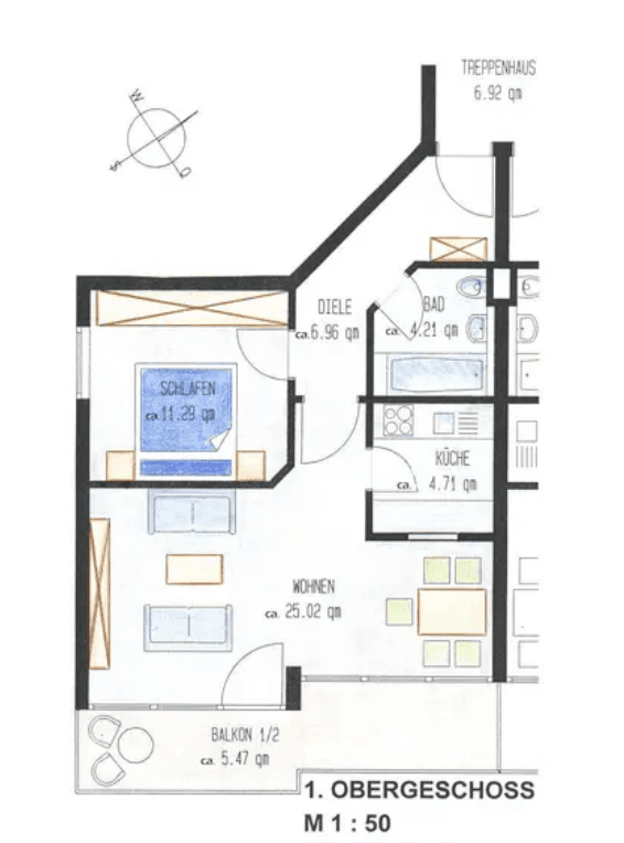 Prenájom bytu 2-izbový 58 m², Germering, Bavorsko Prenájom bytu 2-izbový 58 m², Germering, Bavorsko