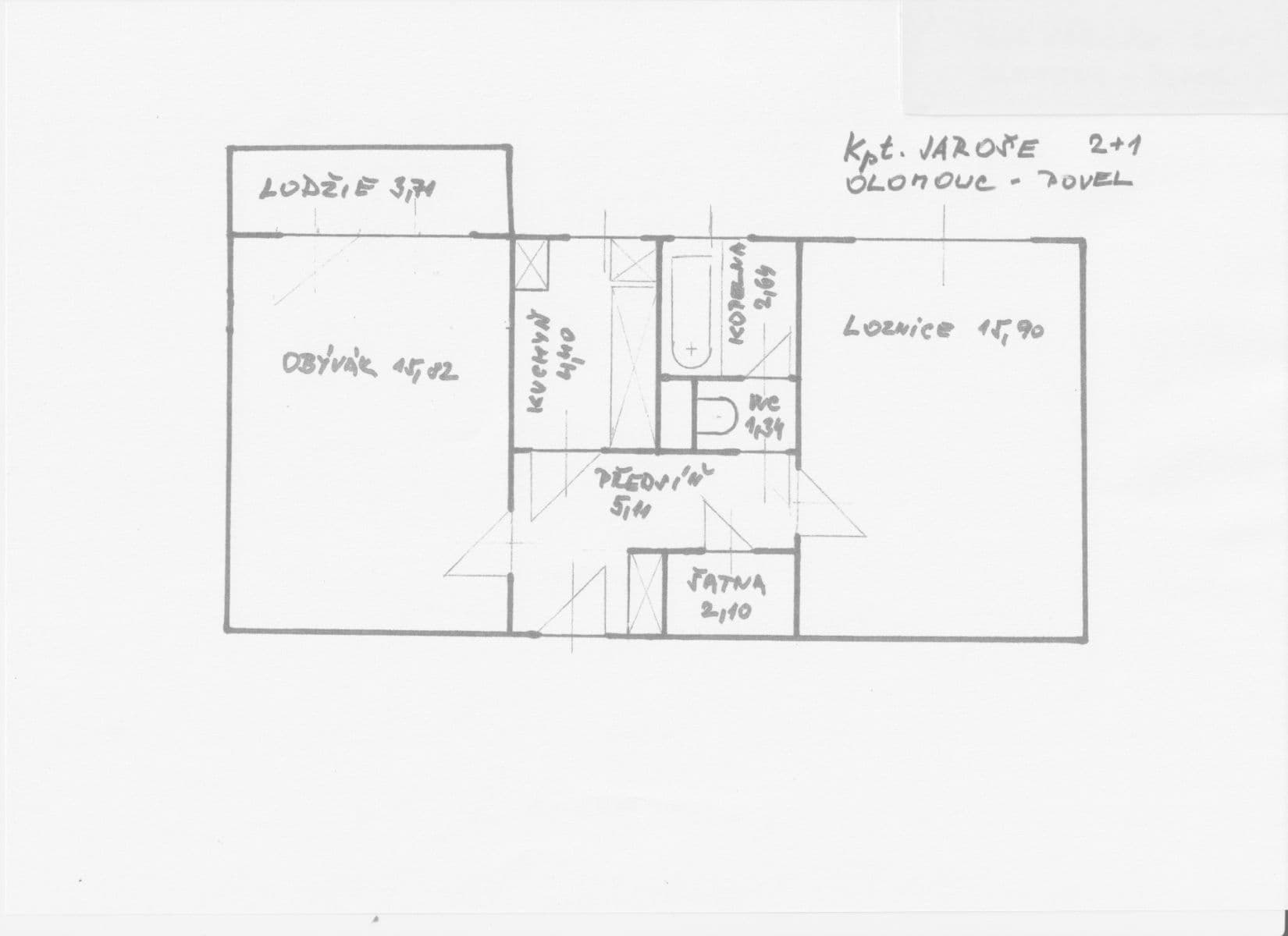 Predaj bytu 2-izbový 51 m², kpt. Jaroše, Olomouc, Olomoucký kraj Predaj bytu 2-izbový 51 m², kpt. Jaroše, Olomouc, Olomoucký kraj