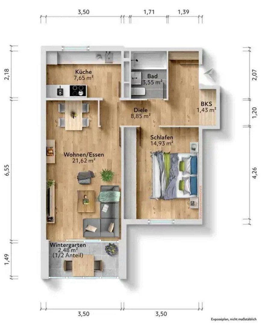 Prenájom bytu 2-izbový 63 m², Lichtenbergerstraße 12, Monheim am Rhein, Severné Porýnie - Westfálsko Prenájom bytu 2-izbový 63 m², Lichtenbergerstraße 12, Monheim am Rhein, Severné Porýnie - Westfálsko