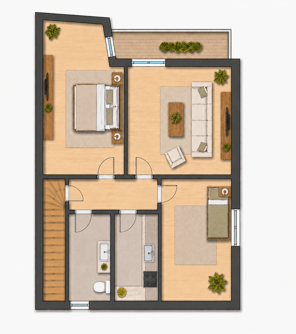 Prenájom bytu 3-izbový 63 m², Stuttgart, Bádensko-Wurttembersko Prenájom bytu 3-izbový 63 m², Stuttgart, Bádensko-Wurttembersko