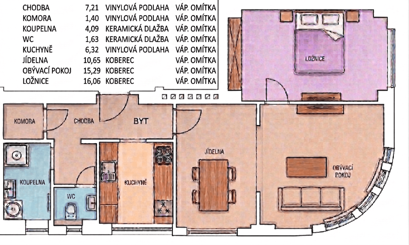 Predaj bytu 2-izbový 62 m², Veleslavínova, Ostrava, Moravskoslezský kraj Predaj bytu 2-izbový 62 m², Veleslavínova, Ostrava, Moravskoslezský kraj