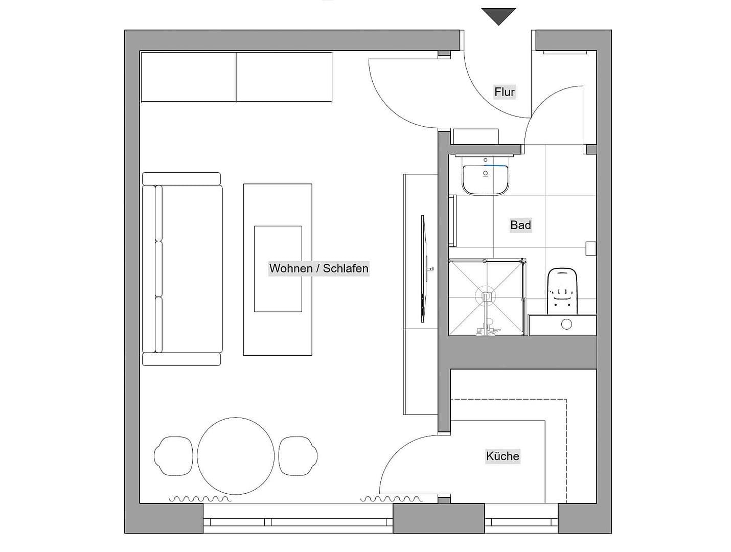 Prenájom bytu 1-izbový 27 m², Wernerwerkstraße 3, Regensburg, Bavorsko Prenájom bytu 1-izbový 27 m², Wernerwerkstraße 3, Regensburg, Bavorsko