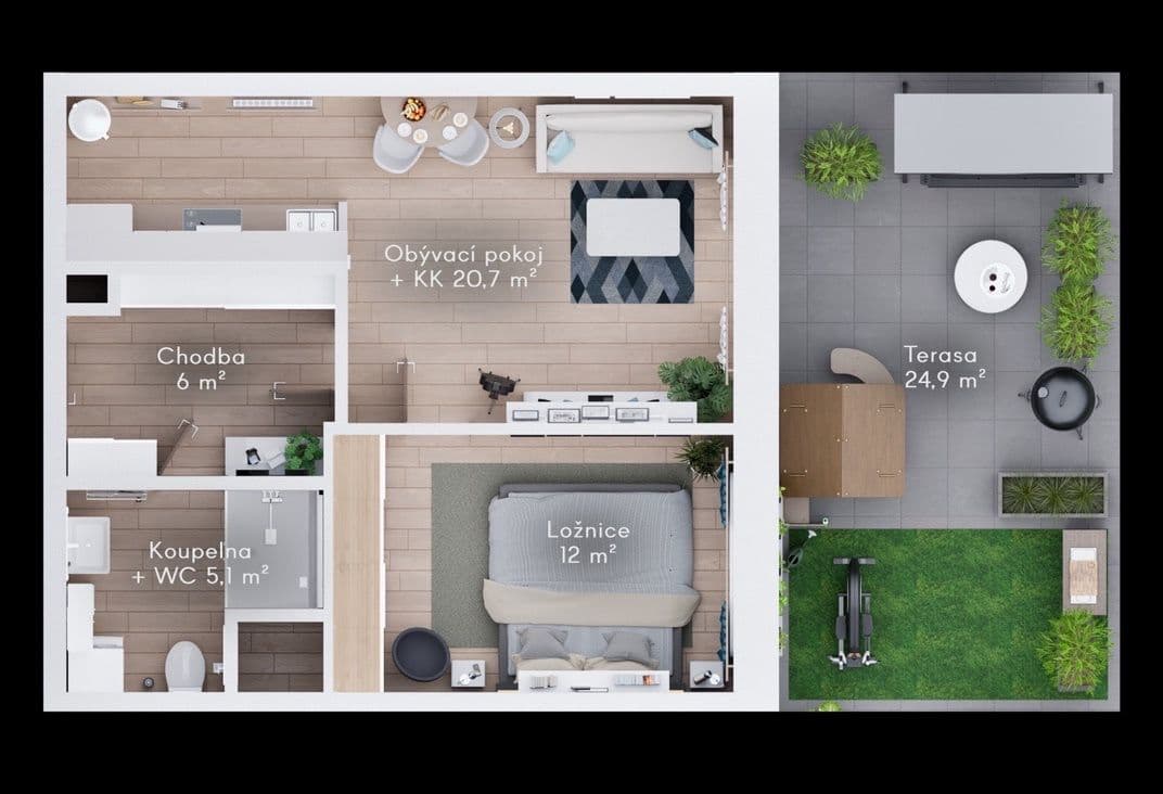 Prenájom bytu 2-izbový 44 m², Třída Jiřího Pelikána, Olomouc, Olomoucký kraj Prenájom bytu 2-izbový 44 m², Třída Jiřího Pelikána, Olomouc, Olomoucký kraj