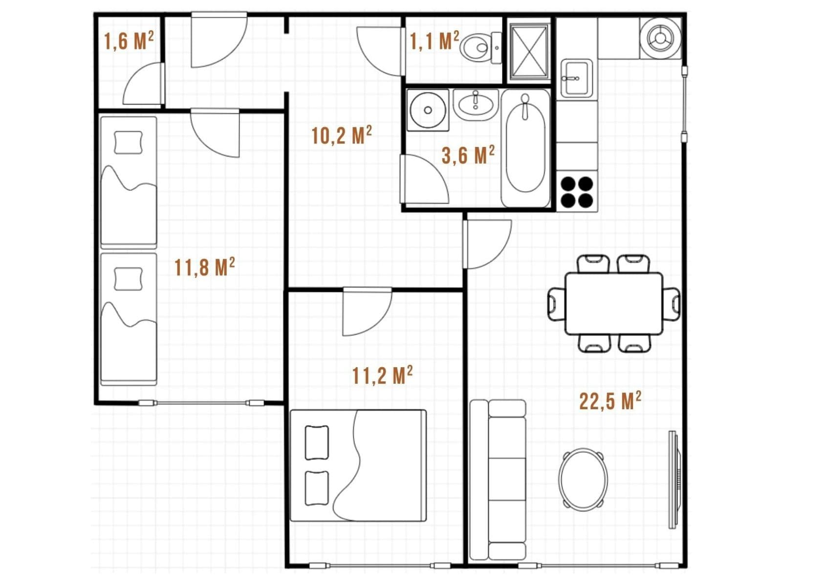 Predaj bytu 3-izbový 62 m², Kubíkova, Praha, Praha Predaj bytu 3-izbový 62 m², Kubíkova, Praha, Praha