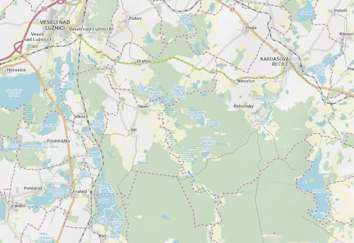Predaj pozemku 3.824 m², Val, Jihočeský kraj Predaj pozemku 3.824 m², Val, Jihočeský kraj