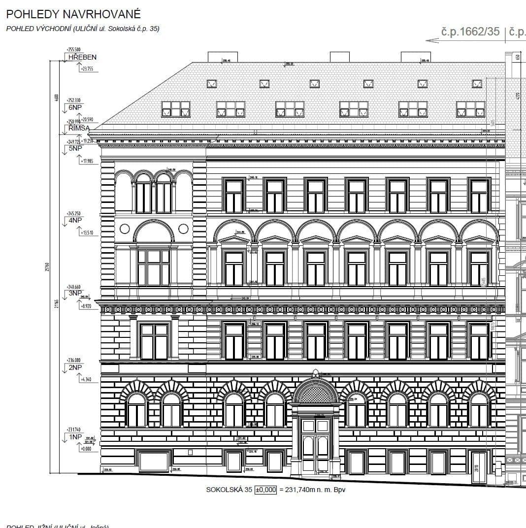 Prenájom nebytového priestoru 272 m², Sokolská, Praha, Praha Prenájom nebytového priestoru 272 m², Sokolská, Praha, Praha