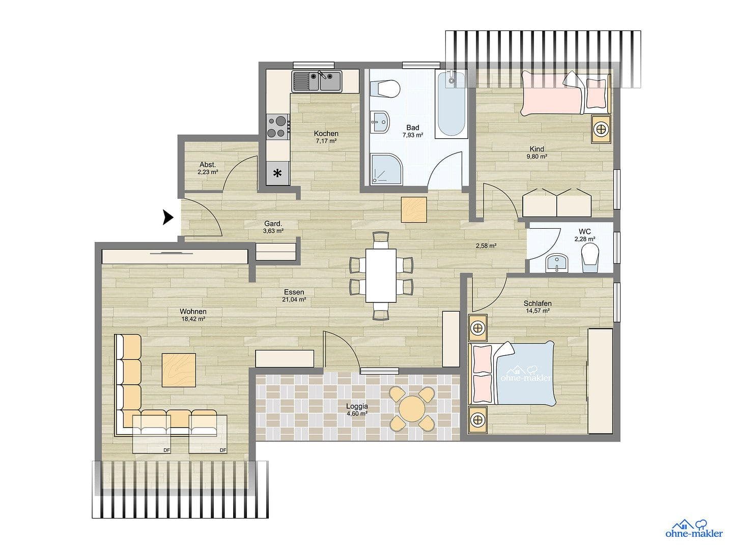 Predaj bytu 3-izbový 95 m², Hagenbüchach, Bavorsko Predaj bytu 3-izbový 95 m², Hagenbüchach, Bavorsko