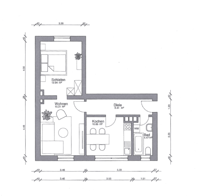 Predaj bytu 2-izbový 51 m², Bochum, Severné Porýnie - Westfálsko Predaj bytu 2-izbový 51 m², Bochum, Severné Porýnie - Westfálsko