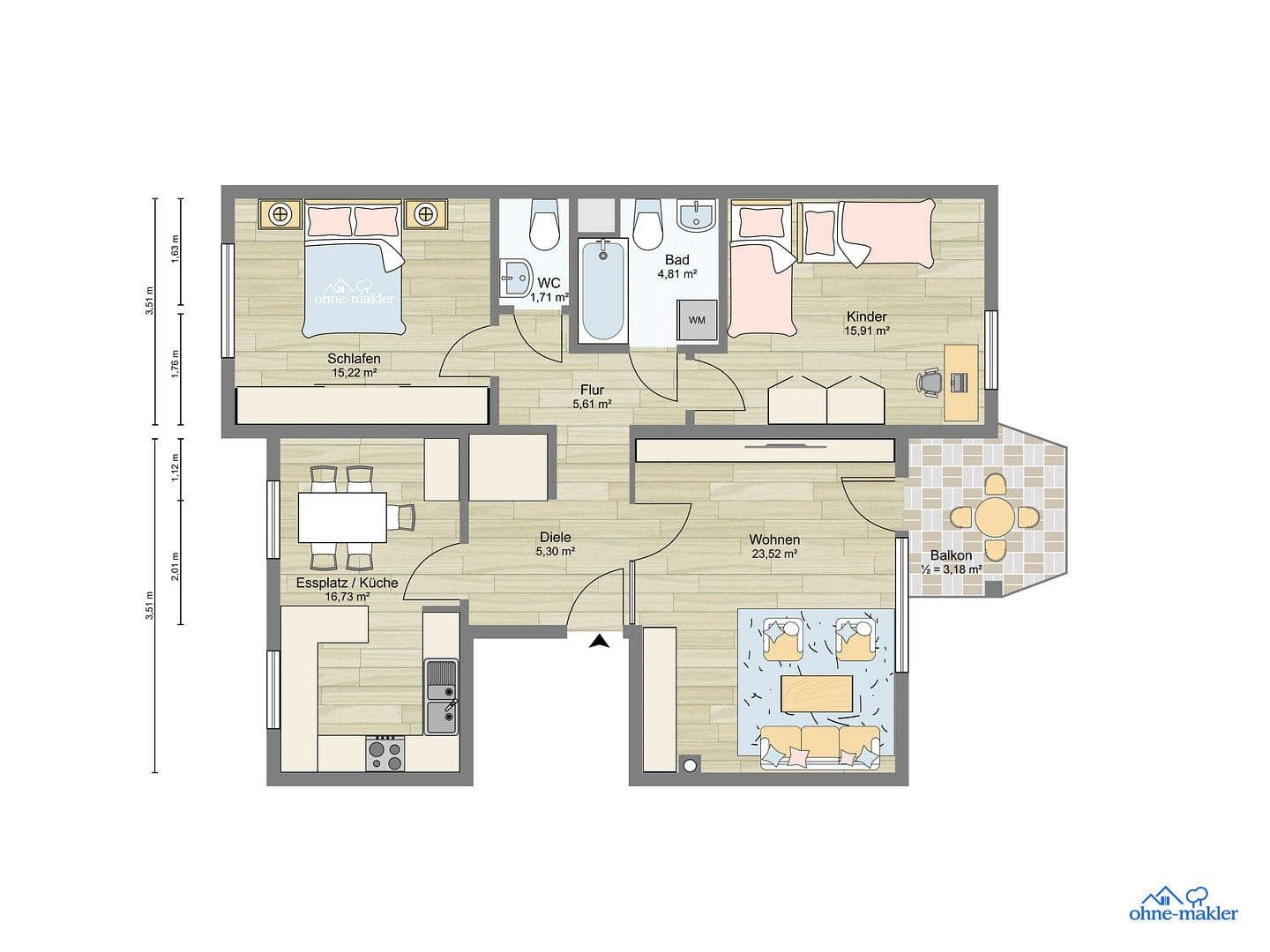 Predaj bytu 3-izbový 93 m², Kempten (Allgäu), Bavorsko Predaj bytu 3-izbový 93 m², Kempten (Allgäu), Bavorsko