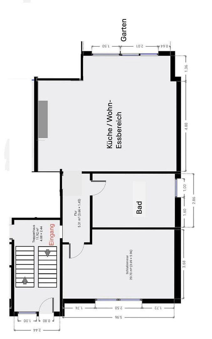 Prenájom bytu 2-izbový 79 m², Hausmannstr.21, Hanau, Hesensko Prenájom bytu 2-izbový 79 m², Hausmannstr.21, Hanau, Hesensko