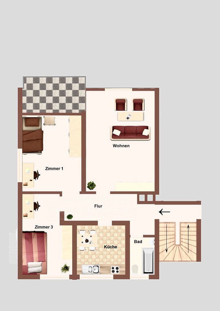 Prenájom bytu 3-izbový 78 m², Am Birkenfeld 1, Wesel, Severné Porýnie - Westfálsko Prenájom bytu 3-izbový 78 m², Am Birkenfeld 1, Wesel, Severné Porýnie - Westfálsko