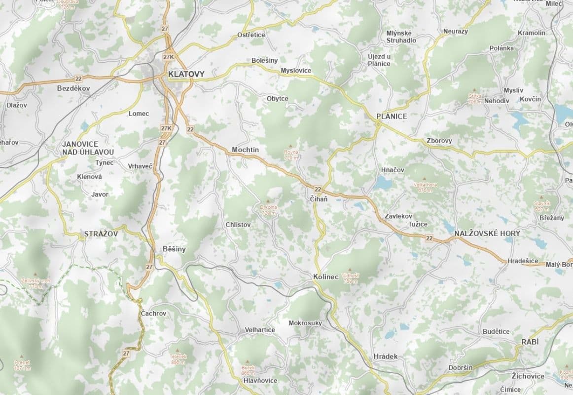 Predaj pozemku 2.860 m², Číhaň, Plzeňský kraj Predaj pozemku 2.860 m², Číhaň, Plzeňský kraj