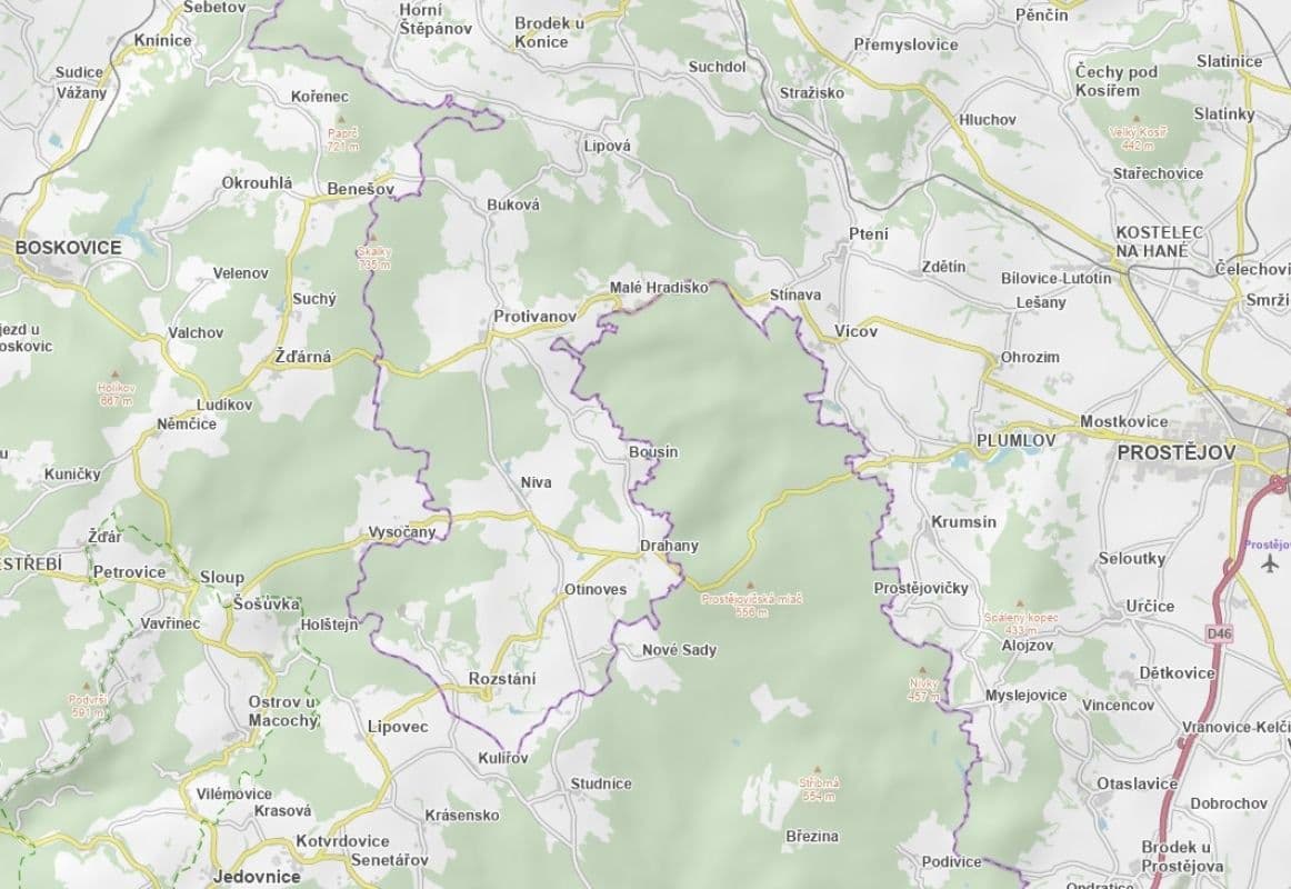 Predaj pozemku 4.257 m², Bousín, Olomoucký kraj Predaj pozemku 4.257 m², Bousín, Olomoucký kraj