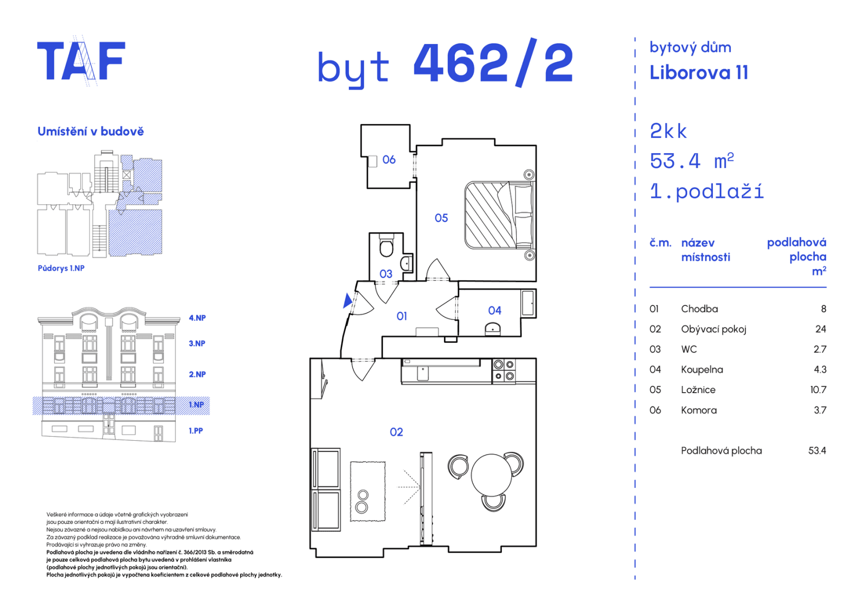 Predaj bytu 2-izbový 53 m², Liborova, Praha, Praha Predaj bytu 2-izbový 53 m², Liborova, Praha, Praha