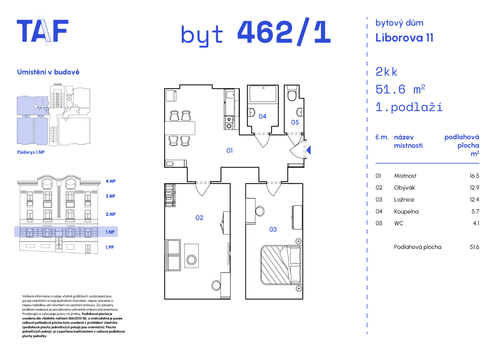 Predaj bytu 2-izbový 52 m², Liborova, Praha, Praha Predaj bytu 2-izbový 52 m², Liborova, Praha, Praha