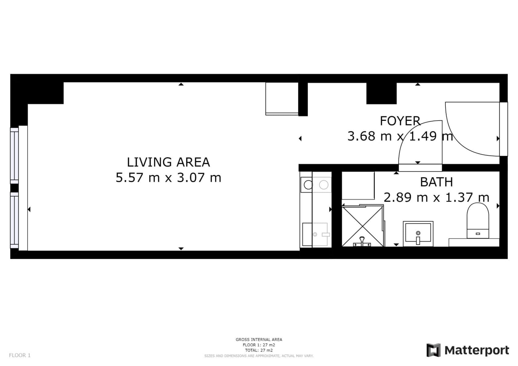Prenájom bytu 1-izbový 26 m², Peroutkova, Praha, Praha Prenájom bytu 1-izbový 26 m², Peroutkova, Praha, Praha