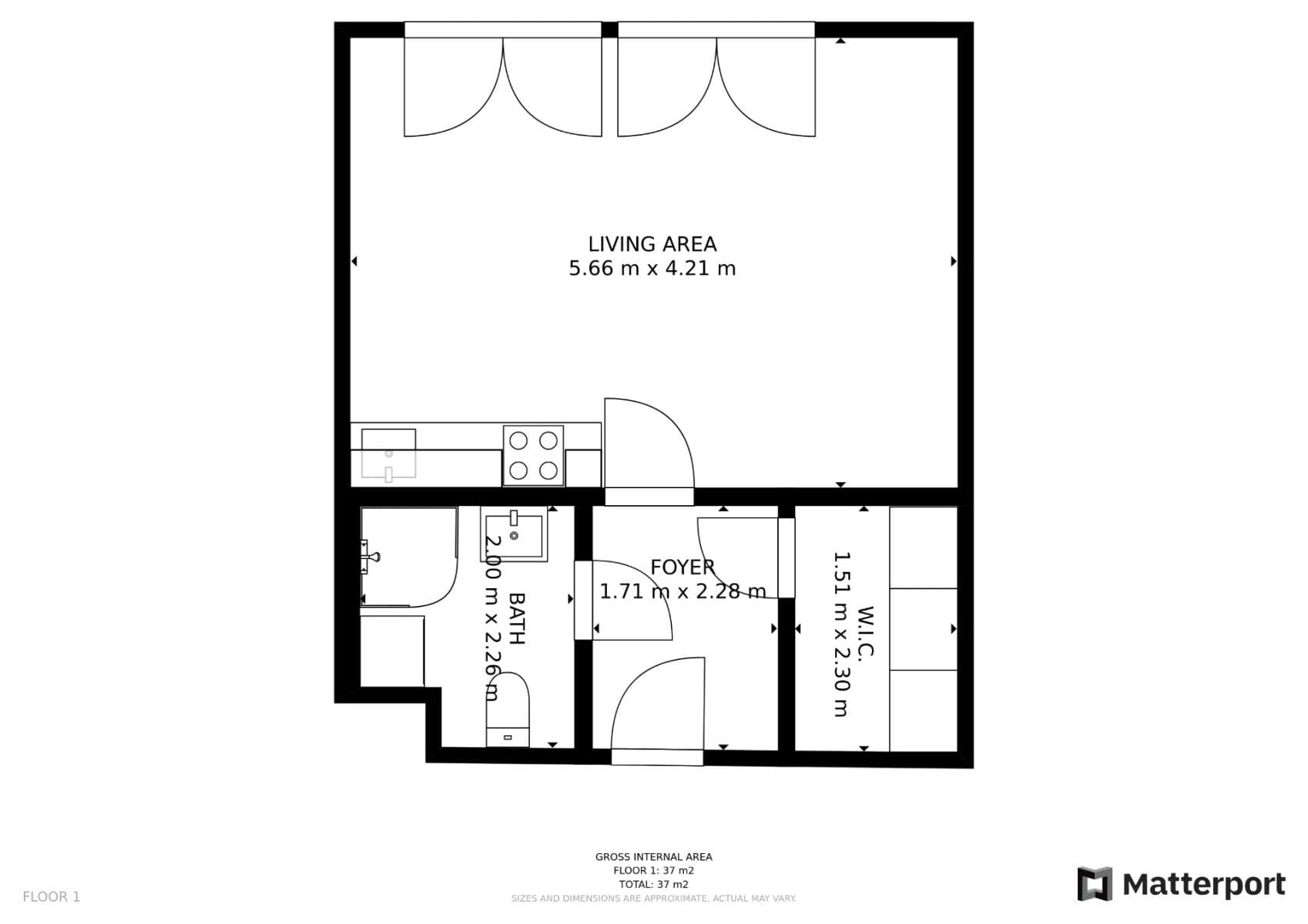 Prenájom bytu 1-izbový 37 m², Toufarova, Praha, Praha Prenájom bytu 1-izbový 37 m², Toufarova, Praha, Praha