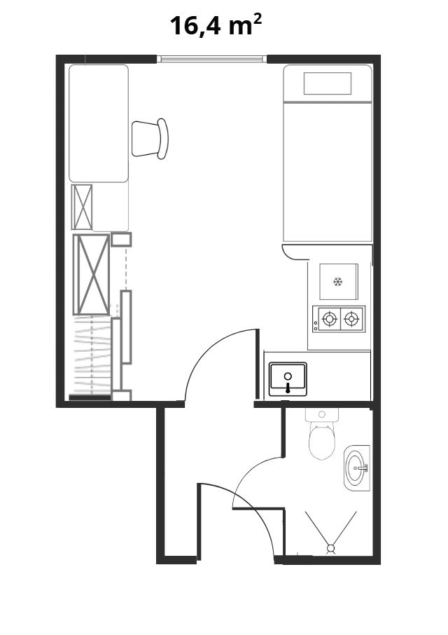 Prenájom bytu 1-izbový 17 m², Jerevanská, Praha, Praha Prenájom bytu 1-izbový 17 m², Jerevanská, Praha, Praha