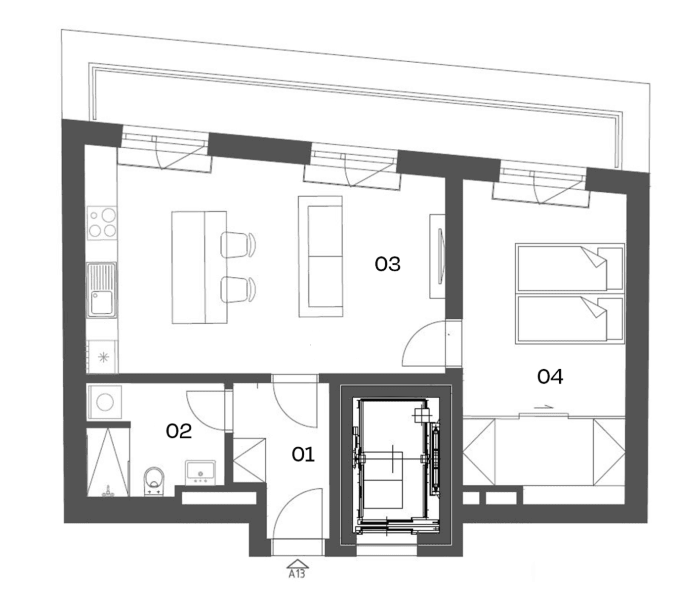 Prenájom bytu 2-izbový 64 m², Křižíkova, Brno, Jihomoravský kraj Prenájom bytu 2-izbový 64 m², Křižíkova, Brno, Jihomoravský kraj