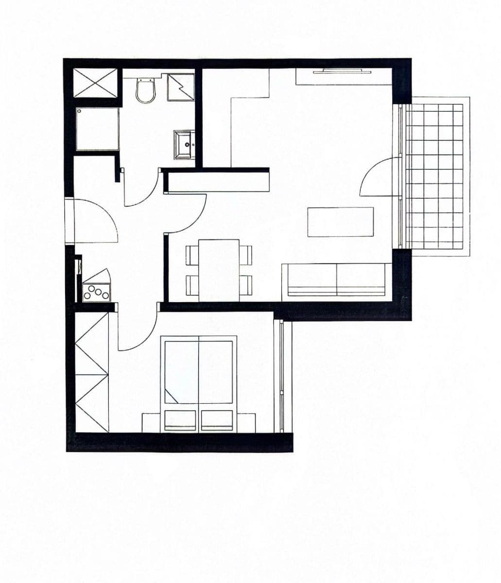 Prenájom bytu 2-izbový 42 m², Chlebovická, Praha, Praha Prenájom bytu 2-izbový 42 m², Chlebovická, Praha, Praha