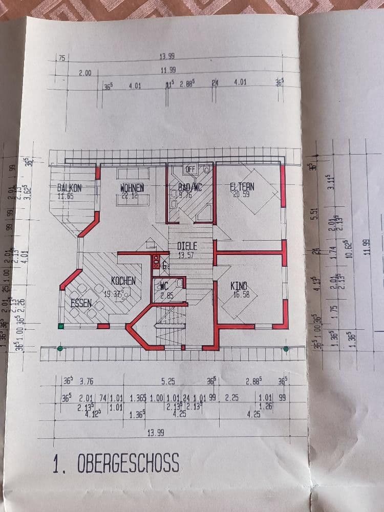 Prenájom bytu 4-izbový 108 m², Einhausen, Hesensko Prenájom bytu 4-izbový 108 m², Einhausen, Hesensko