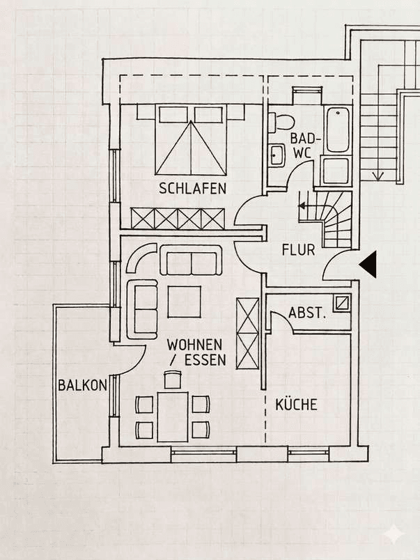 Prenájom bytu 3-izbový 82 m², Bergstraße 14, Sehlem, Porýnie-Falcko Prenájom bytu 3-izbový 82 m², Bergstraße 14, Sehlem, Porýnie-Falcko