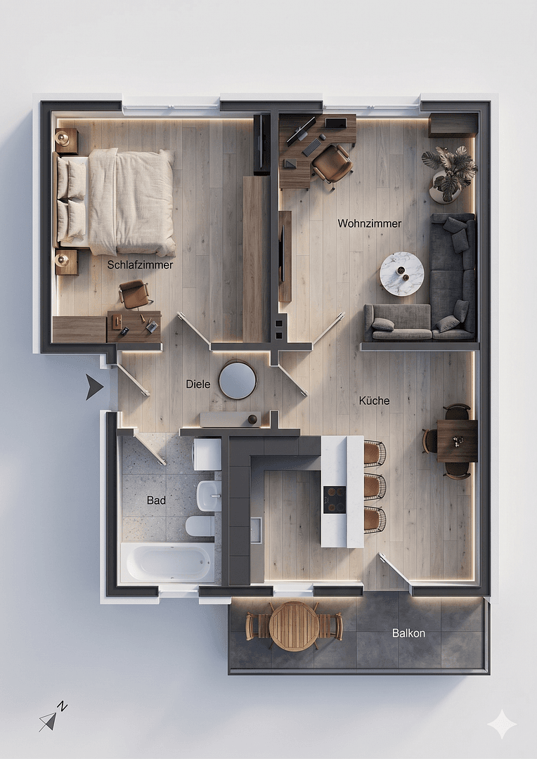 Prenájom bytu 2-izbový 62 m², Escherstraße 60, Köln, Severné Porýnie - Westfálsko Prenájom bytu 2-izbový 62 m², Escherstraße 60, Köln, Severné Porýnie - Westfálsko