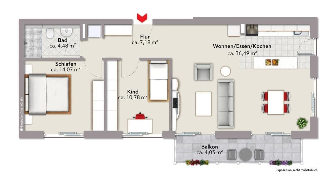 Predaj bytu 3-izbový 77 m², Dorfen, Bavorsko Predaj bytu 3-izbový 77 m², Dorfen, Bavorsko