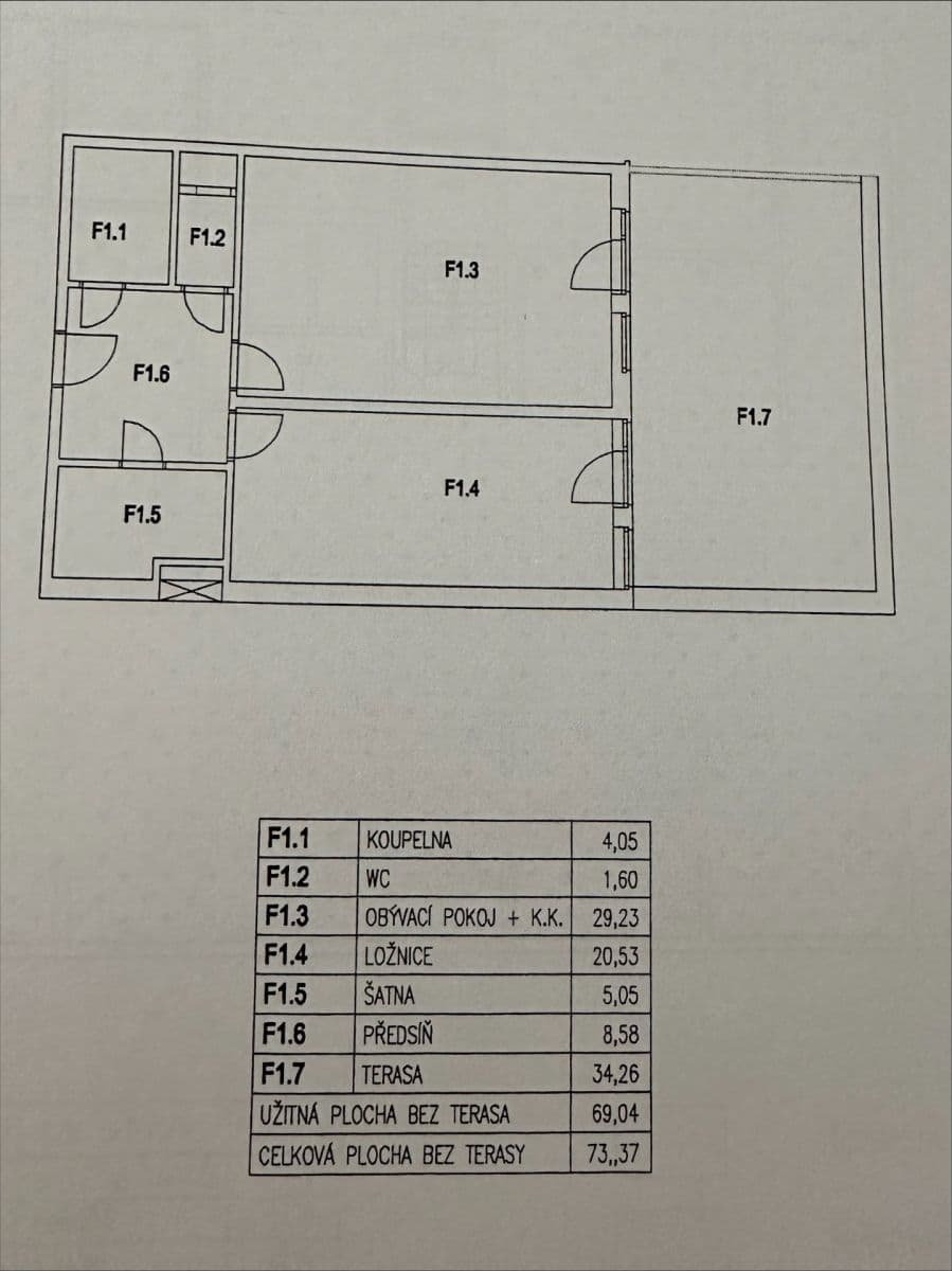 Prenájom bytu 2-izbový 73 m², Panuškova, Praha, Praha Prenájom bytu 2-izbový 73 m², Panuškova, Praha, Praha