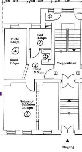 Prenájom bytu 2-izbový 54 m², Stadlerstraße 15, Chemnitz, Sasko Prenájom bytu 2-izbový 54 m², Stadlerstraße 15, Chemnitz, Sasko
