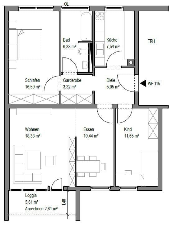 Prenájom bytu 3-izbový 82 m², Konrad-Adenauer-Str. 9, Fürstenfeldbruck, Bavorsko Prenájom bytu 3-izbový 82 m², Konrad-Adenauer-Str. 9, Fürstenfeldbruck, Bavorsko