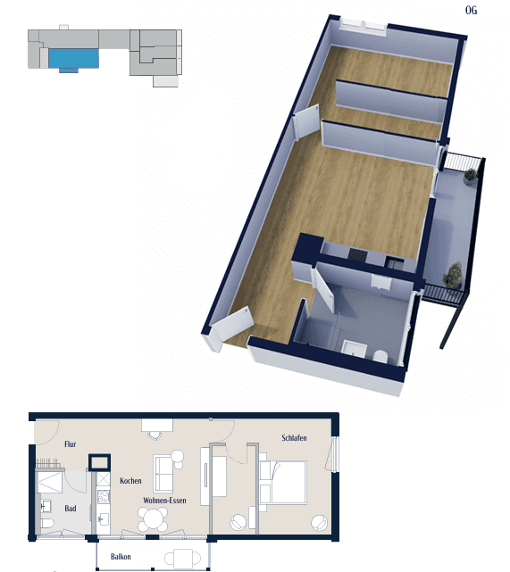 Prenájom bytu 2-izbový 54 m², München, Bavorsko Prenájom bytu 2-izbový 54 m², München, Bavorsko