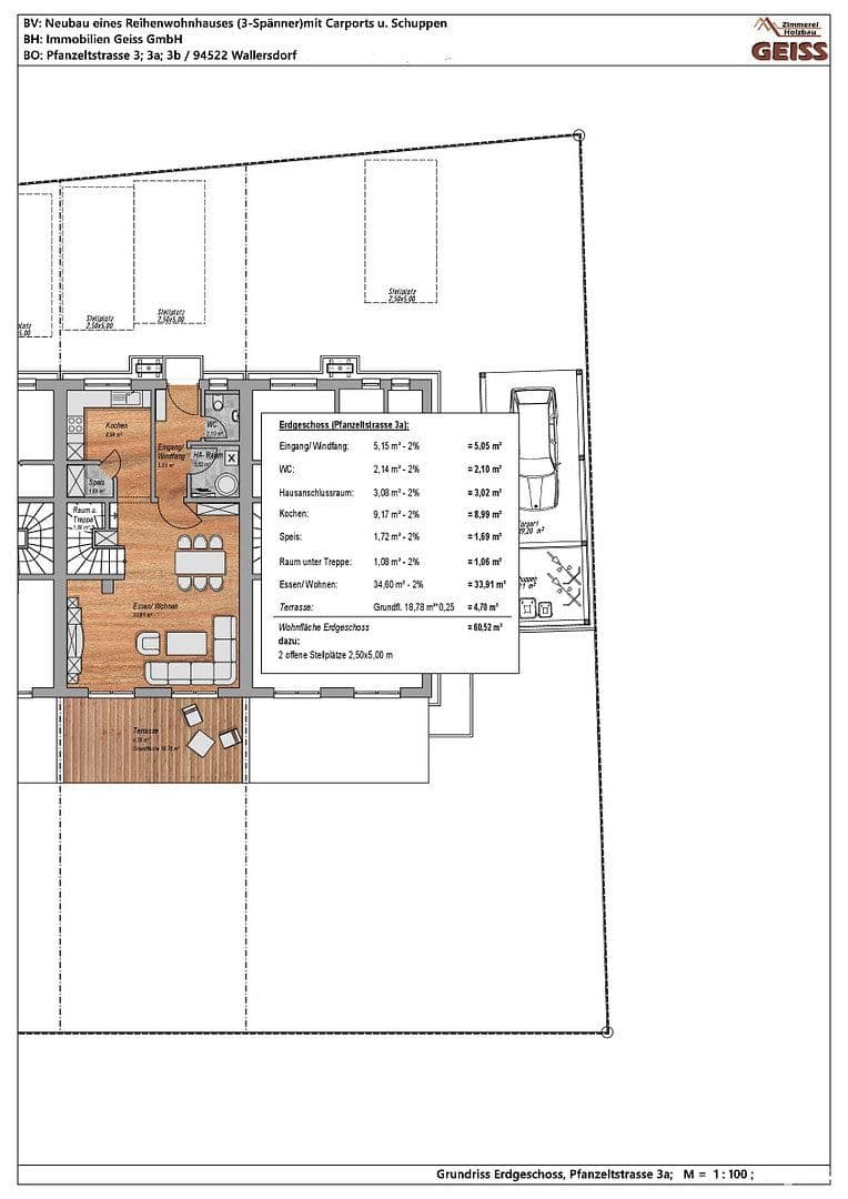 Predaj domu 153 m², pozemek 196 m², Pfanzeltstraße 3a, Wallersdorf, Bavorsko Predaj domu 153 m², pozemek 196 m², Pfanzeltstraße 3a, Wallersdorf, Bavorsko